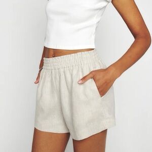 NWT: Reformation Linen Shorts in Size 10